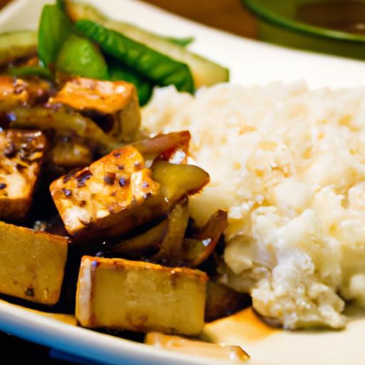 Savor Teriyaki Tofu with Rice: A Flavorful Vegan Delight