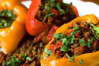 Hearty Stuffed Bell Peppers with Protein-Packed Lentils