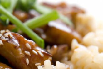 Savory Chicken and Rice with Homemade Teriyaki Sauce Delight