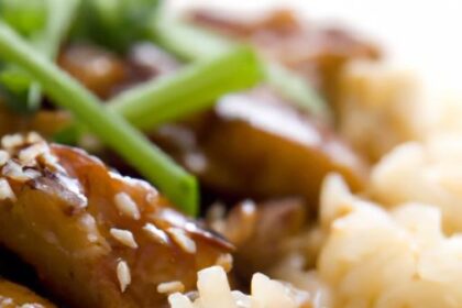 Savory Chicken and Rice with Homemade Teriyaki Sauce Delight