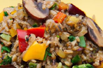 Colorful Veggie Stir-Fry Delight with Nutty Brown Rice