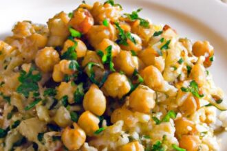 Aromatic Spiced Chickpea and Rice Pilaf: Flavorful Delight