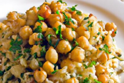 Aromatic Spiced Chickpea and Rice Pilaf: Flavorful Delight