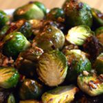 Crispy Roasted Brussels Sprouts with Tangy Balsamic Glaze