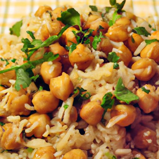 Aromatic spiced Chickpea and Rice Pilaf: Flavorful Delight