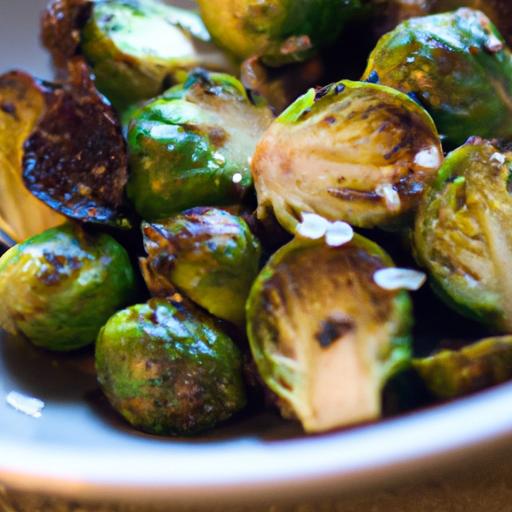 Crispy Roasted Brussels​ Sprouts with Tangy Balsamic Glaze