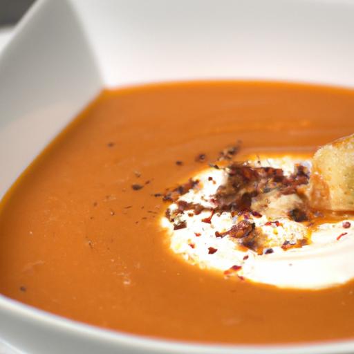 creamy Roasted Red Pepper & Gouda Soup: A Savory Delight