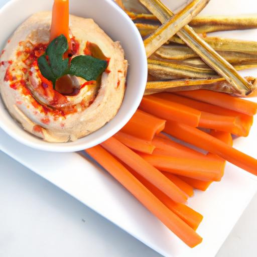 Crunchy carrot Sticks with Hummus: ​A ⁣Healthy Snack Combo