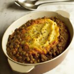 Hearty Lentil Shepherd’s Pie Topped with Sweet Potato Mash