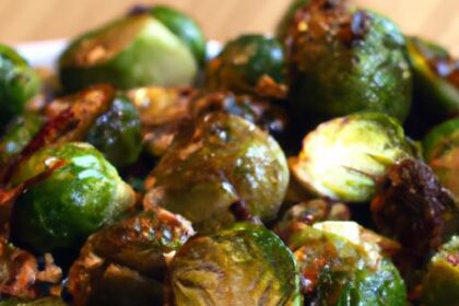 Crispy Roasted Brussels Sprouts with Tangy Balsamic Glaze