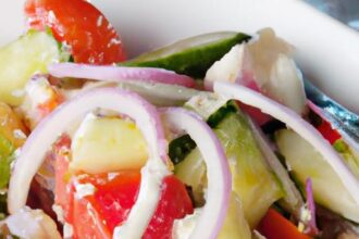 Tangy Tomato, Onion & Cucumber Salad: A Vinegar Twist Delight