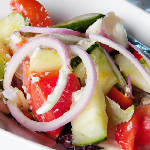Tangy Tomato, Onion & Cucumber Salad: A Vinegar Twist Delight