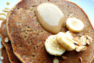 Nutritious Buckwheat Pancakes with Creamy Almond Butter