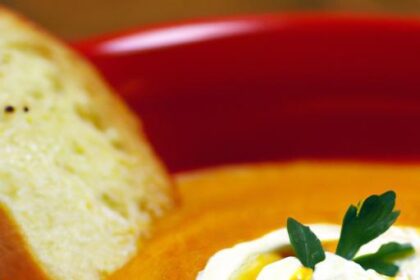 Creamy Comfort: Roasted Red Pepper & Gouda Soup Delight