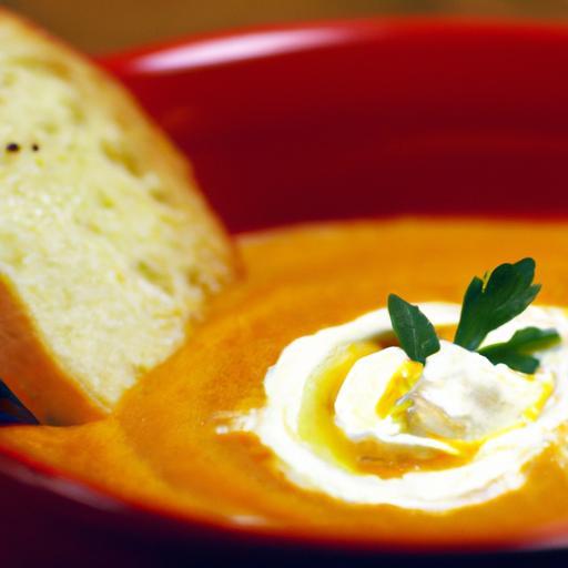 Creamy Comfort: Roasted Red Pepper & Gouda Soup Delight