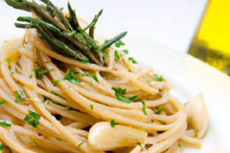 Savor Whole Wheat Spaghetti with Garlic and Olive Oil Flair