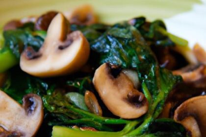 Savor the Flavor: Water-Sautéed Mushroom & Spinach Stir-Fry
