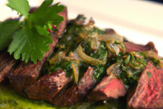 Savor Skirt Steak Perfection with Zesty Chimichurri Sauce