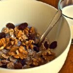 Boost Your Breakfast: Raisin Bran with Walnuts & Almond Milk