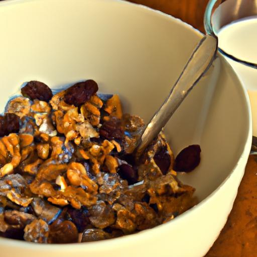 Boost Your Breakfast: Raisin Bran with Walnuts & Almond Milk