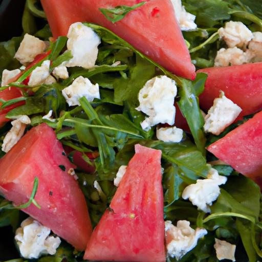 Refreshing arugula, Watermelon ⁤&​ Feta Salad: ​A summer‍ Delight