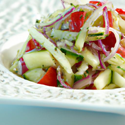 Tangy Tomato, Onion & Cucumber Salad: A Vinegar Twist Delight