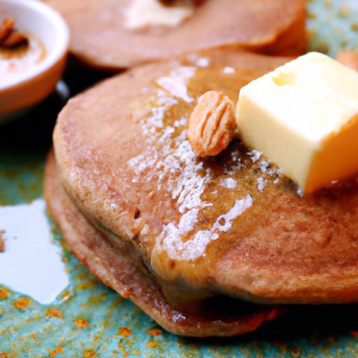Nutritious Buckwheat Pancakes with Creamy Almond Butter