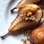 Delightful Roasted Pears with Crunchy Granola & Flaxseeds