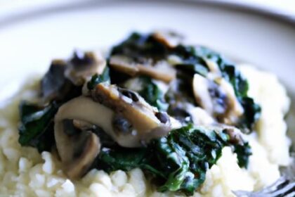 Savor the Creamy Delight of Mushroom and Spinach Risotto