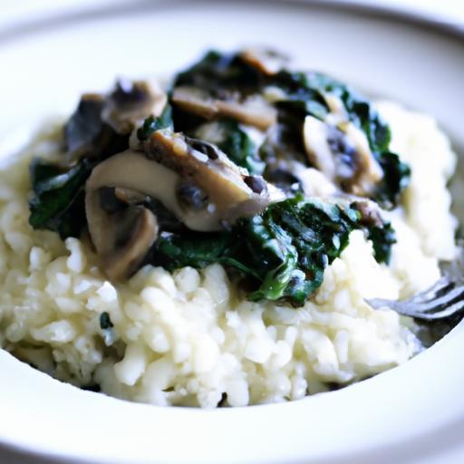Savor the Creamy Delight of Mushroom and Spinach Risotto