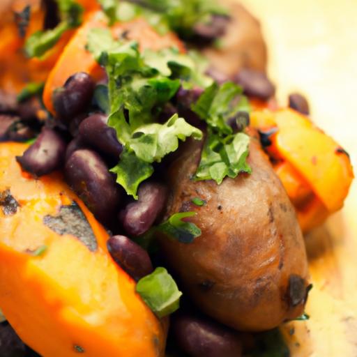 Hearty Baked Sweet Potatoes with Black Beans: A Flavorful Fusion