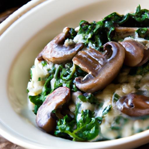 Creamy Mushroom & Spinach risotto:⁢ A Flavorful Feast