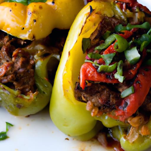 Savory Stuffed Bell Peppers: Ground Beef Delight‍ Inside
