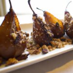 Nutty Roasted Pears with Crunchy Granola & Flaxseeds Delight