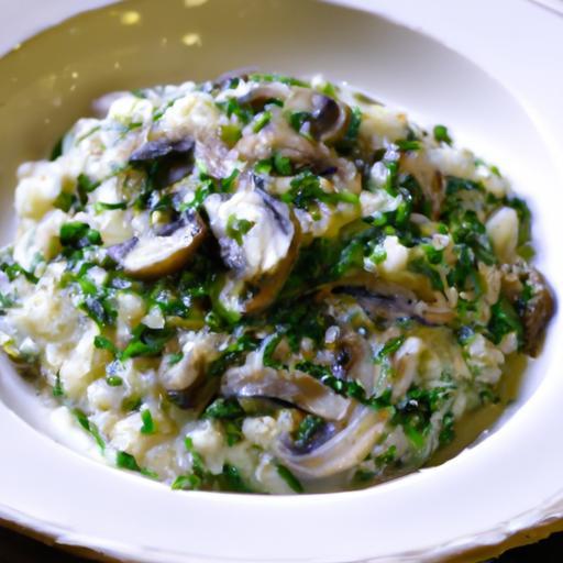 Creamy Mushroom & Spinach Risotto: A Savory Delight