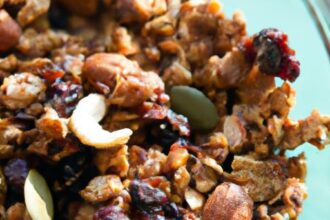 Crunchy Homemade Granola with Nuts and Seeds Delight