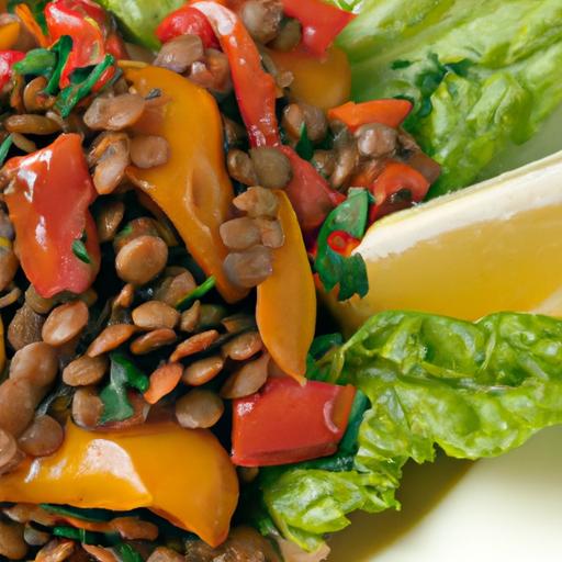 Harvest Flavors: Vibrant Lentil and Roasted Pepper Salad
