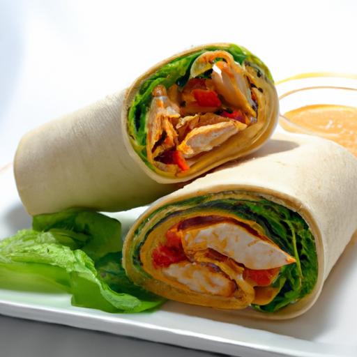 Spice Up Lunch: ​Hot Honey Buffalo ​Chicken Wraps Delight