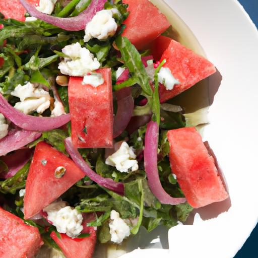 Refreshing Arugula, Watermelon & Feta Salad: A Flavor trio