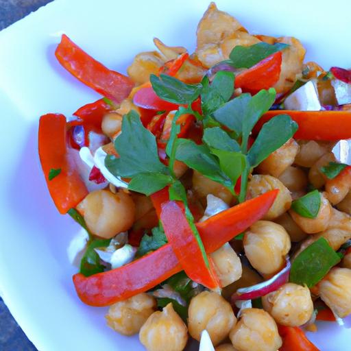 Bright Bites: Chickpea ‌& ​Roasted Red​ Pepper⁤ Salad​ magic
