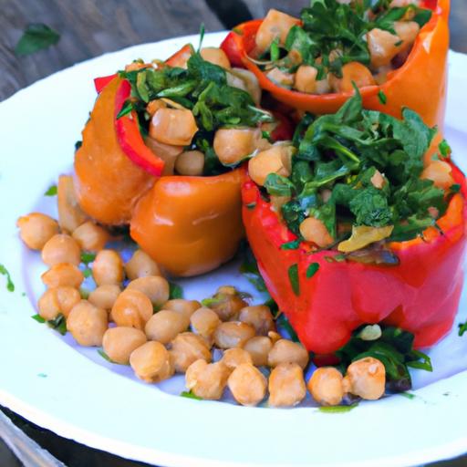 Nourishing Chickpea & Spinach Stuffed Peppers Recipe