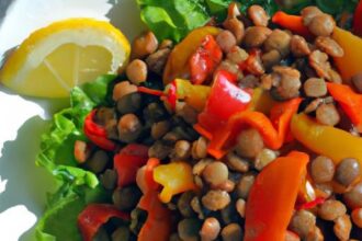 Harvest Flavors: Vibrant Lentil and Roasted Pepper Salad