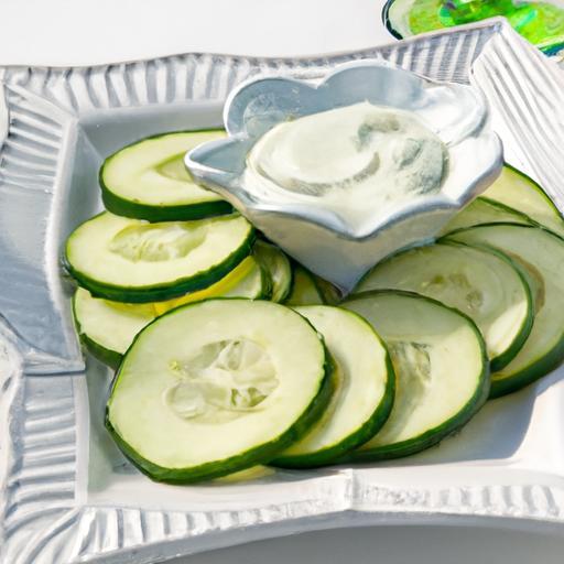 Cool & Creamy: Cucumber Slices with Greek Yogurt Dip Delight