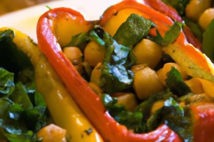 Flavor-Packed Chickpea & Spinach Stuffed Peppers Recipe