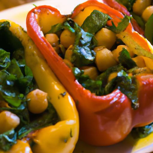 Flavor-Packed Chickpea & Spinach Stuffed Peppers Recipe
