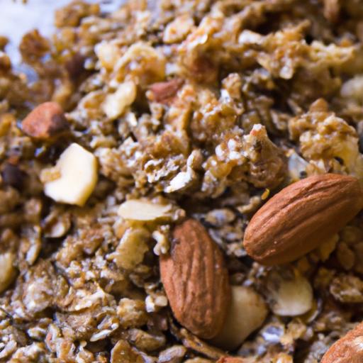 Crunchy Homemade⁣ Granola with Almonds and Chia seeds