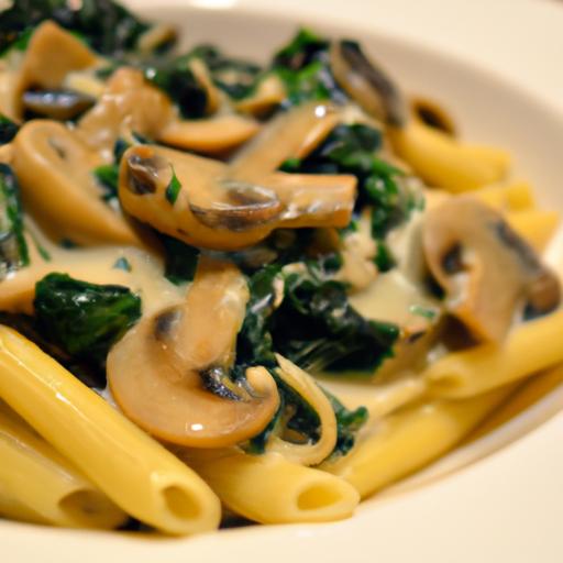 Savor the Flavor:⁢ Creamy Mushroom & Spinach Pasta ‌Delight