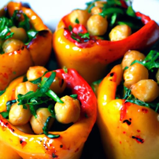 Flavor-Packed Chickpea & Spinach Stuffed Peppers Recipe